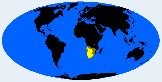 Distribution map showing areas where Sanid is found